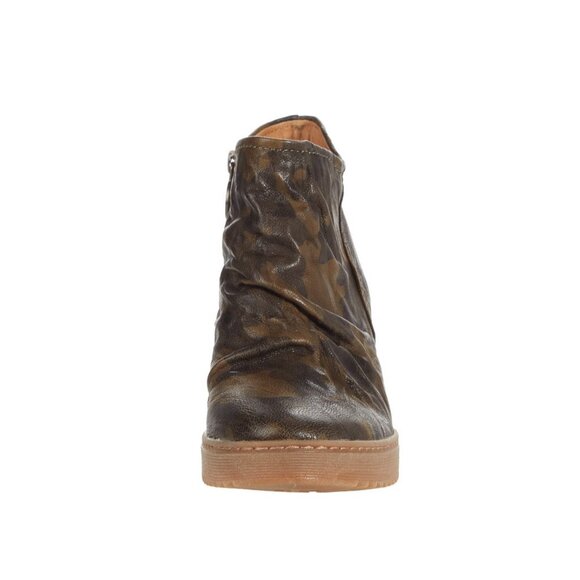 Sofft Siri Waterproof Leather Wedge Ankle Boot in Olive/Camouflage - Picture 2 of 15